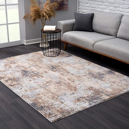 Palacedesigns 3 x 5 ft. Beige & Ivory Abstract Area Rug - Beige - 3 x 5 ft. PA3659580